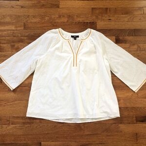 Ellos white long sleeve top